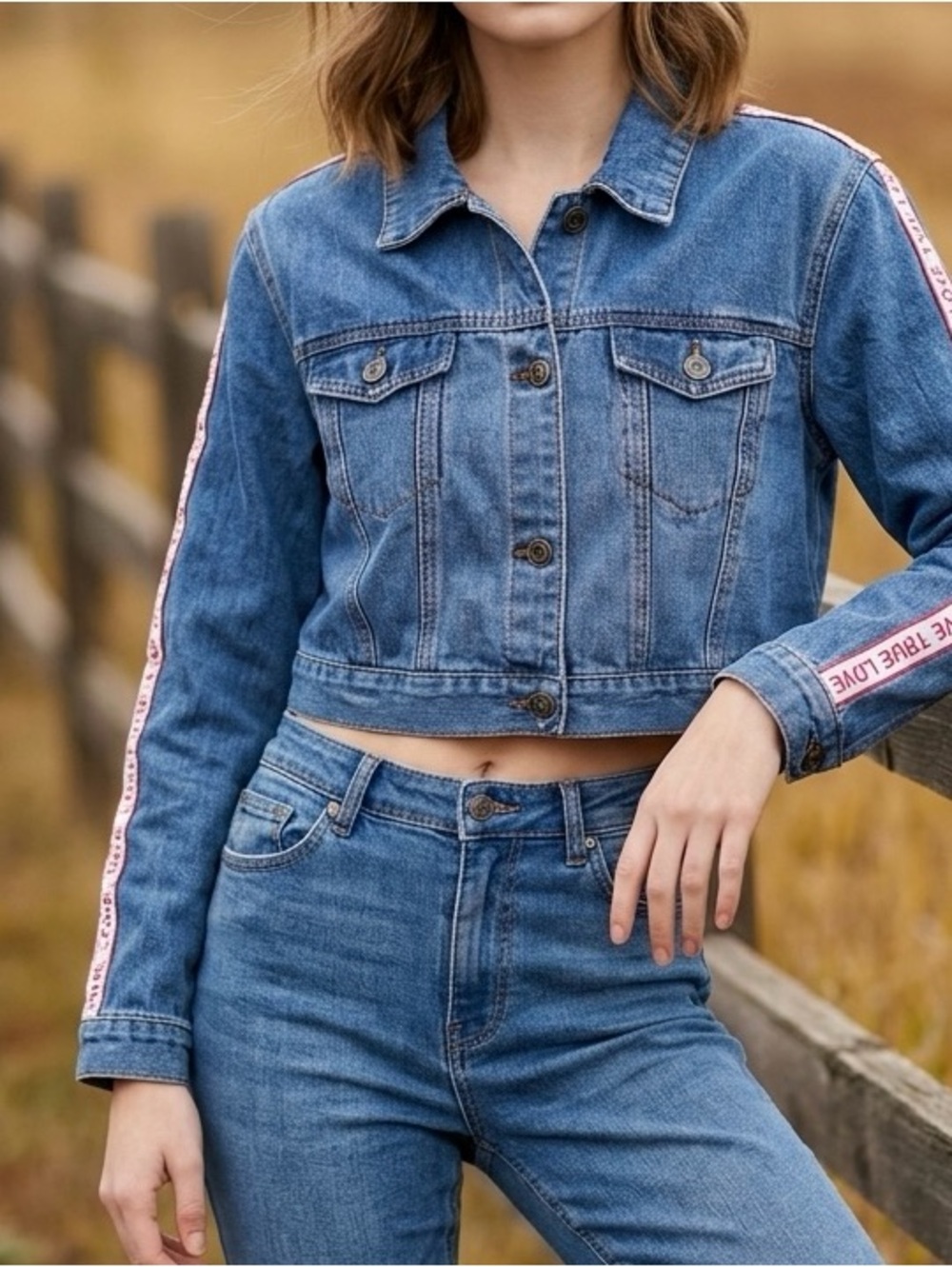 Forever 21 cropped denim jacket